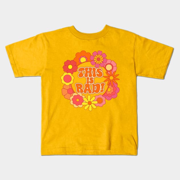 Summer of Rad 2022 Flower Power Logo Kids T-Shirt by This is Rad!